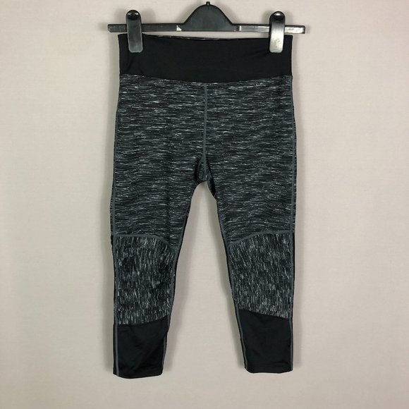 Sam Edelman Pants - Sam Edelman Womens Gray Black Pleated Ruffle Capri Leggings Size XS